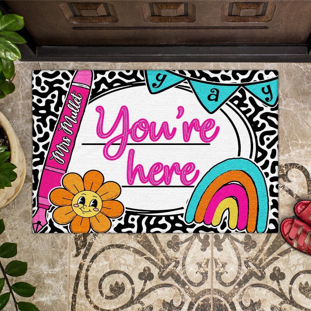 image:imageClassroom Welcome Doormat Custom Class Mat Classroom Door Mat Cute Composition Notebook Classroom Mat Doormat Clasroom Decor for Indoor Outdooor Teacher GiftsNotebookds02