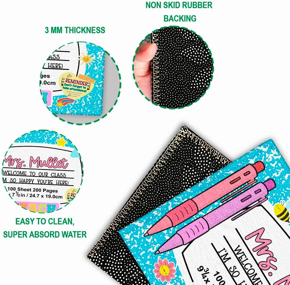 image:imageClassroom Welcome Doormat Custom Class Mat Classroom Door Mat Cute Composition Notebook Classroom Mat Doormat Clasroom Decor for Indoor Outdooor Teacher GiftsNotebookblue