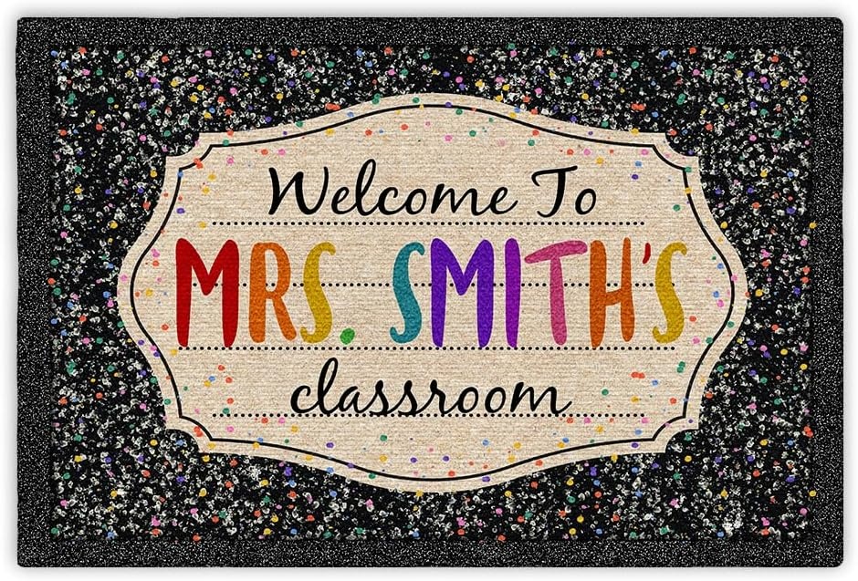 image:imagePersonalized Classroom Doormat 3D Effect Doormat for Classroom Decor Custom Notebook Floor Mat Back to School Door Mat for Preschool Elementary Teacher GiftGalaxy