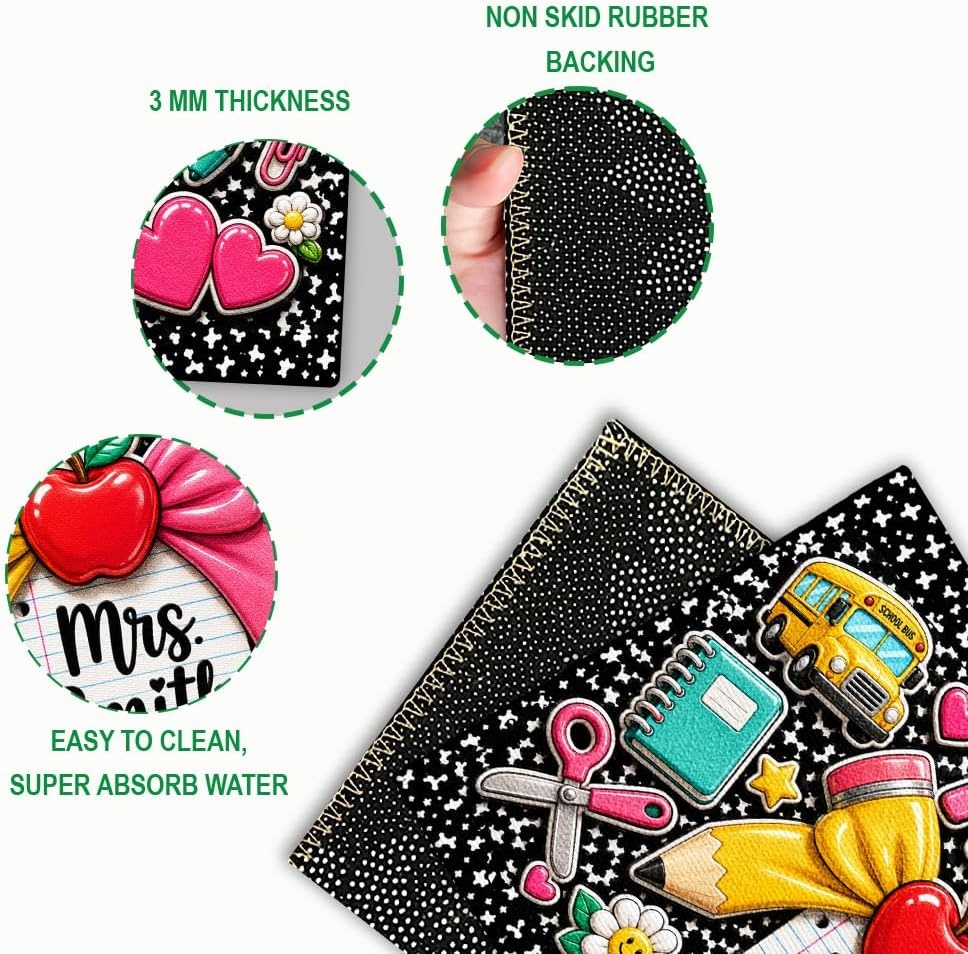 image:imagePersonalized Classroom Doormat 3D Effect Doormat for Classroom Decor Custom Notebook Floor Mat Back to School Door Mat for Preschool Elementary Teacher Gift8