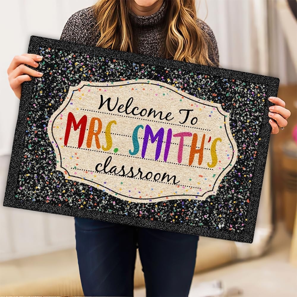 image:imagePersonalized Classroom Doormat 3D Effect Doormat for Classroom Decor Custom Notebook Floor Mat Back to School Door Mat for Preschool Elementary Teacher GiftGalaxy