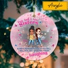 image:imageBestie Ornament Personalized  Best Friend Bestie Ornaments Unbiological Sister Ornament Personalized Acrylic for BFF Soul Sister Cute Pink