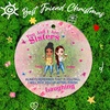 image:imageBestie Ornament Personalized  Best Friend Bestie Ornaments Unbiological Sister Ornament Personalized Acrylic for BFF Soul Sister Cute Pink