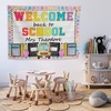 image:imageCHILLGEN Customized Classroom Tapestry Welcome Back To School Teacher Banner Hanger Teacher Tapestry with Name First Day of School Gifts for Playroom Classroom School Decor CLASS06CLASS06