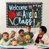 image:imageCHILLGEN Customized Classroom Tapestry Welcome Back To School Teacher Banner Hanger Teacher Tapestry with Name First Day of School Gifts for Playroom Classroom School Decor CLASS06CLASS01