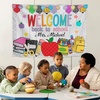 image:imageCHILLGEN Customized Classroom Tapestry Welcome Back To School Teacher Banner Hanger Teacher Tapestry with Name First Day of School Gifts for Playroom Classroom School Decor CLASS06CLASS05