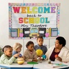 image:imageCHILLGEN Customized Classroom Tapestry Welcome Back To School Teacher Banner Hanger Teacher Tapestry with Name First Day of School Gifts for Playroom Classroom School Decor CLASS06CLASS06