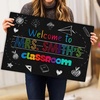 image:imageClassroom Welcome Doormat Custom Class Mat Classroom Door Mat Cute Composition Notebook Classroom Mat Doormat Clasroom Decor for Indoor Outdooor Teacher GiftsBlack Mats02