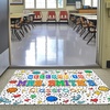 image:imageClassroom Welcome Doormat Custom Class Mat Classroom Door Mat Cute Composition Notebook Classroom Mat Doormat Clasroom Decor for Indoor Outdooor Teacher GiftsSmiley Face White
