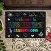 image:imageClassroom Welcome Doormat Custom Class Mat Classroom Door Mat Cute Composition Notebook Classroom Mat Doormat Clasroom Decor for Indoor Outdooor Teacher GiftsBlack Mats02