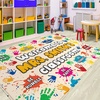 image:imageColorful Classroom Rug for Kids Handprints Area Rug School Rugs Classrooms 8x10 Handprint Soft Classroom Carpets Non Slip for Teen Kid Boy Girl Art Room Elemenrary Kindergarten Daycare HandTreeHandprints