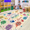 image:imageColorful Classroom Rug for Kids Handprints Area Rug School Rugs Classrooms 8x10 Handprint Soft Classroom Carpets Non Slip for Teen Kid Boy Girl Art Room Elemenrary Kindergarten Daycare HandTreeThe Future