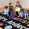 image:imageColorful Classroom Rug for Kids Handprints Area Rug School Rugs Classrooms 8x10 Handprint Soft Classroom Carpets Non Slip for Teen Kid Boy Girl Art Room Elemenrary Kindergarten Daycare HandTreeArtist02