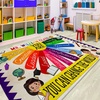 image:imageColorful Classroom Rug for Kids Handprints Area Rug School Rugs Classrooms 8x10 Handprint Soft Classroom Carpets Non Slip for Teen Kid Boy Girl Art Room Elemenrary Kindergarten Daycare HandTreeColorful
