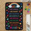 image:imageColorful Classroom Rug for Kids Handprints Area Rug School Rugs Classrooms 8x10 Handprint Soft Classroom Carpets Non Slip for Teen Kid Boy Girl Art Room Elemenrary Kindergarten Daycare HandTreeYou Are