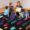 image:imageColorful Classroom Rug for Kids Handprints Area Rug School Rugs Classrooms 8x10 Handprint Soft Classroom Carpets Non Slip for Teen Kid Boy Girl Art Room Elemenrary Kindergarten Daycare HandTreeYou Are