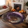 image:imageCustom 3D Effect Dragon Round Rug Personalized 3D Printed Dragon Book Lovers Library Optical Illusion Rug NonSlip Carpet for Bedroom Living Room Birthday Gifts D8D10