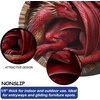 image:imageCustom 3D Effect Dragon Round Rug Personalized 3D Printed Dragon Book Lovers Library Optical Illusion Rug NonSlip Carpet for Bedroom Living Room Birthday Gifts D8D11