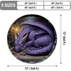 image:imageCustom 3D Effect Dragon Round Rug Personalized 3D Printed Dragon Book Lovers Library Optical Illusion Rug NonSlip Carpet for Bedroom Living Room Birthday Gifts D8D15