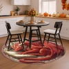 image:imageCustom 3D Effect Dragon Round Rug Personalized 3D Printed Dragon Book Lovers Library Optical Illusion Rug NonSlip Carpet for Bedroom Living Room Birthday Gifts D8D8