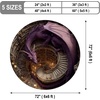 image:imageCustom 3D Effect Dragon Round Rug Personalized 3D Printed Dragon Book Lovers Library Optical Illusion Rug NonSlip Carpet for Bedroom Living Room Birthday Gifts D8D10