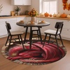 image:imageCustom 3D Effect Dragon Round Rug Personalized 3D Printed Dragon Book Lovers Library Optical Illusion Rug NonSlip Carpet for Bedroom Living Room Birthday Gifts D8D11