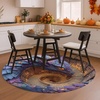 image:imageCustom 3D Effect Dragon Round Rug Personalized 3D Printed Dragon Book Lovers Library Optical Illusion Rug NonSlip Carpet for Bedroom Living Room Birthday Gifts D8D1