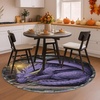 image:imageCustom 3D Effect Dragon Round Rug Personalized 3D Printed Dragon Book Lovers Library Optical Illusion Rug NonSlip Carpet for Bedroom Living Room Birthday Gifts D8D15