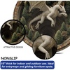 image:imageCustom 3D Effect Dragon Round Rug Personalized 3D Printed Dragon Book Lovers Library Optical Illusion Rug NonSlip Carpet for Bedroom Living Room Birthday Gifts D8D18