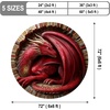 image:imageCustom 3D Effect Dragon Round Rug Personalized 3D Printed Dragon Book Lovers Library Optical Illusion Rug NonSlip Carpet for Bedroom Living Room Birthday Gifts D8D11