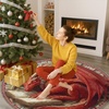 image:imageCustom 3D Effect Dragon Round Rug Personalized 3D Printed Dragon Book Lovers Library Optical Illusion Rug NonSlip Carpet for Bedroom Living Room Birthday Gifts D8D8