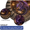 image:imageCustom 3D Effect Dragon Round Rug Personalized 3D Printed Dragon Book Lovers Library Optical Illusion Rug NonSlip Carpet for Bedroom Living Room Birthday Gifts D8D16