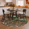 image:imageCustom 3D Effect Dragon Round Rug Personalized 3D Printed Dragon Book Lovers Library Optical Illusion Rug NonSlip Carpet for Bedroom Living Room Birthday Gifts D8D5