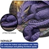 image:imageCustom 3D Effect Dragon Round Rug Personalized 3D Printed Dragon Book Lovers Library Optical Illusion Rug NonSlip Carpet for Bedroom Living Room Birthday Gifts D8D15