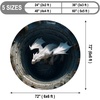 image:imageCustom 3D Effect Dragon Round Rug Personalized 3D Printed Dragon Book Lovers Library Optical Illusion Rug NonSlip Carpet for Bedroom Living Room Birthday Gifts D8D19