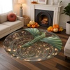 image:imageCustom 3D Effect Dragon Round Rug Personalized 3D Printed Dragon Book Lovers Library Optical Illusion Rug NonSlip Carpet for Bedroom Living Room Birthday Gifts D8D5
