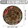 image:imageCustom 3D Effect Dragon Round Rug Personalized 3D Printed Dragon Book Lovers Library Optical Illusion Rug NonSlip Carpet for Bedroom Living Room Birthday Gifts D8D2