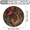 image:imageCustom 3D Effect Dragon Round Rug Personalized 3D Printed Dragon Book Lovers Library Optical Illusion Rug NonSlip Carpet for Bedroom Living Room Birthday Gifts D8D3