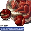 image:imageCustom 3D Effect Dragon Round Rug Personalized 3D Printed Dragon Book Lovers Library Optical Illusion Rug NonSlip Carpet for Bedroom Living Room Birthday Gifts D8D8