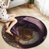 image:imageCustom 3D Effect Dragon Round Rug Personalized 3D Printed Dragon Book Lovers Library Optical Illusion Rug NonSlip Carpet for Bedroom Living Room Birthday Gifts D8D10