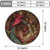 image:imageCustom 3D Printed Dragon Christmas Round Rug Personalized 3D Dragon Book Lover Round Rug NonSlip Rugs Carpet for Bedroom Living Room Birthday D3