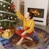 image:imageCustom 3D Printed Dragon Round Rug Personalized 3D Effect Dragon Book Lover Round Rug NonSlip Rugs Carpet for Bedroom Living Room Birthday D1