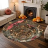 image:imageCustom 3D Printed Dragon Round Rug Personalized 3D Effect Dragon Book Lover Round Rug NonSlip Rugs Carpet for Bedroom Living Room Birthday D2