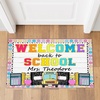 image:imageCustom Classroom Mat Back to School Doormat Classroom Welcome Mats Educational Door Rug Teacher Decor Outdoor School Rug Front Entry Floor Mat Teacher Appreciation Gift WelcomeSchool Bus
