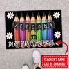 image:imageCustom Classroom Mat Back to School Doormat Classroom Welcome Mats Educational Door Rug Teacher Decor Outdoor School Rug Front Entry Floor Mat Teacher Appreciation Gift WelcomePencil