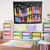 image:imageCustomize Classroom Tapestry Decor Custom Composition Notebook Welcome Teachers Name Classrooms Banner Custom Classroom Tapestries Welcome To My Class Wall Hanging Kindergarten Learning Design 1Design 2