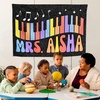 image:imageCustomize Classroom Tapestry Decor Custom Composition Notebook Welcome Teachers Name Classrooms Banner Custom Classroom Tapestries Welcome To My Class Wall Hanging Kindergarten Learning Design 1Design 2