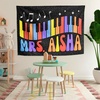 image:imageCustomize Classroom Tapestry Decor Custom Composition Notebook Welcome Teachers Name Classrooms Banner Custom Classroom Tapestries Welcome To My Class Wall Hanging Kindergarten Learning Design 1Design 2
