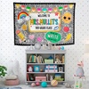 image:imageCustomize Classroom Tapestry Decor Custom Composition Notebook Welcome Teachers Name Classrooms Banner Custom Classroom Tapestries Welcome To My Class Wall Hanging Kindergarten Learning Design 1Design 9