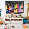 image:imageCustomize Classroom Tapestry Decor Custom Composition Notebook Welcome Teachers Name Classrooms Banner Custom Classroom Tapestries Welcome To My Class Wall Hanging Kindergarten Learning Design 1Design 2